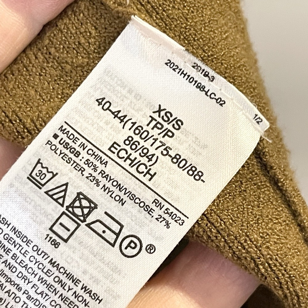 Banana Republic Mustard Yellow Open Cardigan Duster Oversized Kimono Sleeve XS/S - Picture 6 of 7